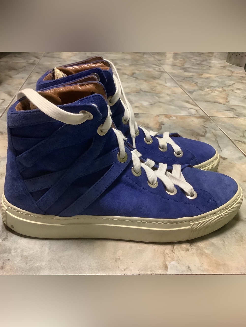 Altuzarra Firenze Indigo High-Top Suede Sneakers 7